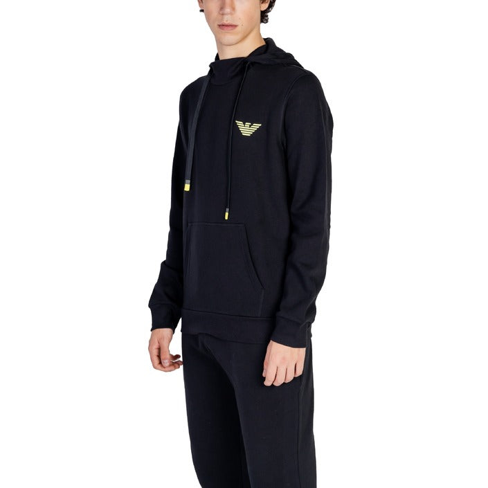 Emporio Armani Logo Hooded Pullover Cotton-Blend