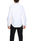 Gianni Lupo Minimalist Collarless Pure Cotton Shirt - White