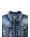 Jack & Jones Distressed Mid-Blue Wash Denim Jacket