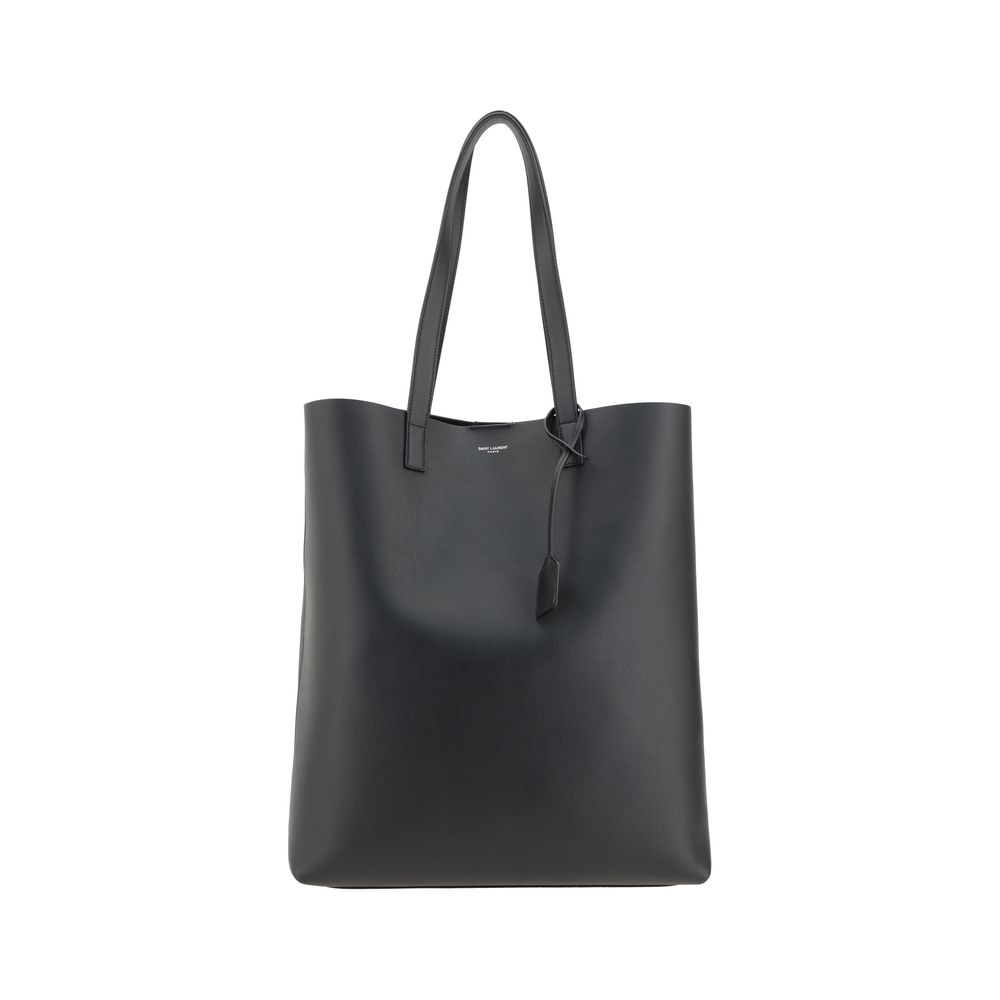 Saint Laurent Black Leather Shopper Tote Bag