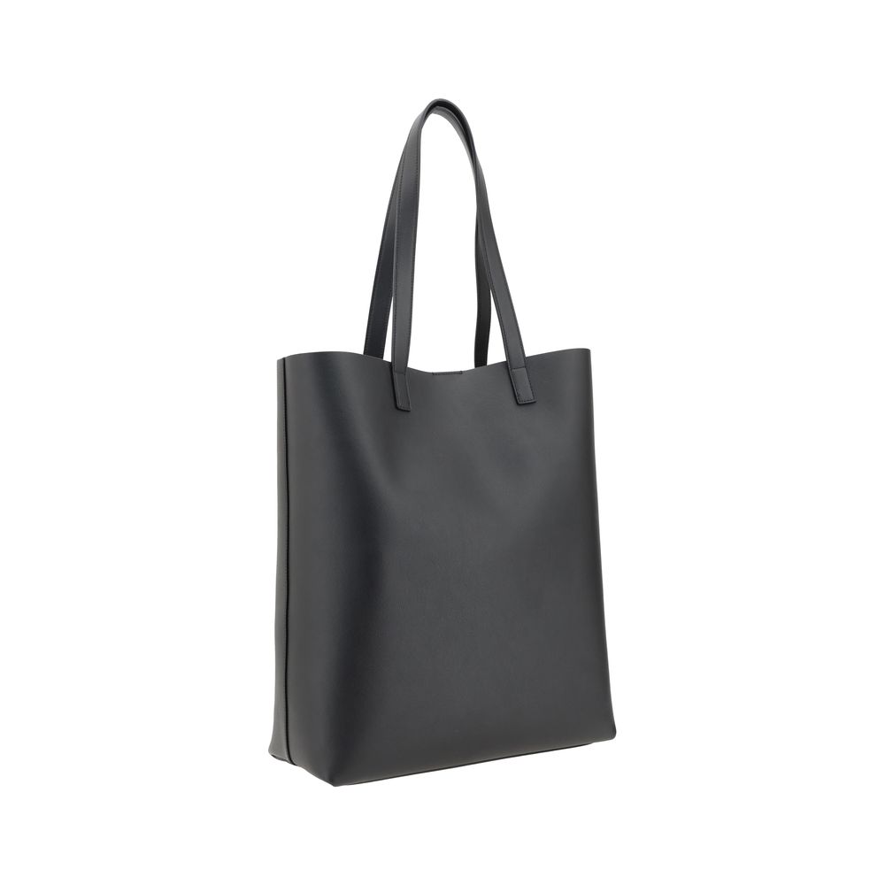 Saint Laurent Black Leather Shopper Tote Bag