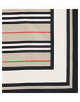 Burberry Checkered & Stripe Silk Scarf