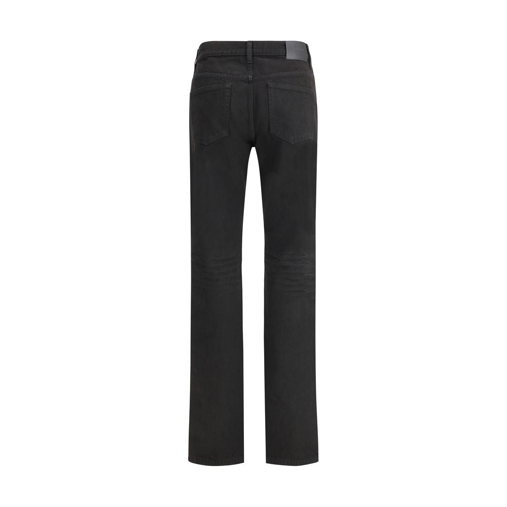 Saint Laurent Black Nico Straight Leg Denim Jeans