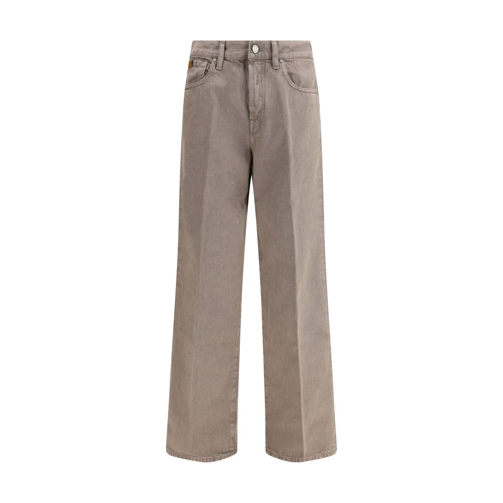 Jacob Cohen Grace Wide Leg Fit Jeans - Taupe Brown