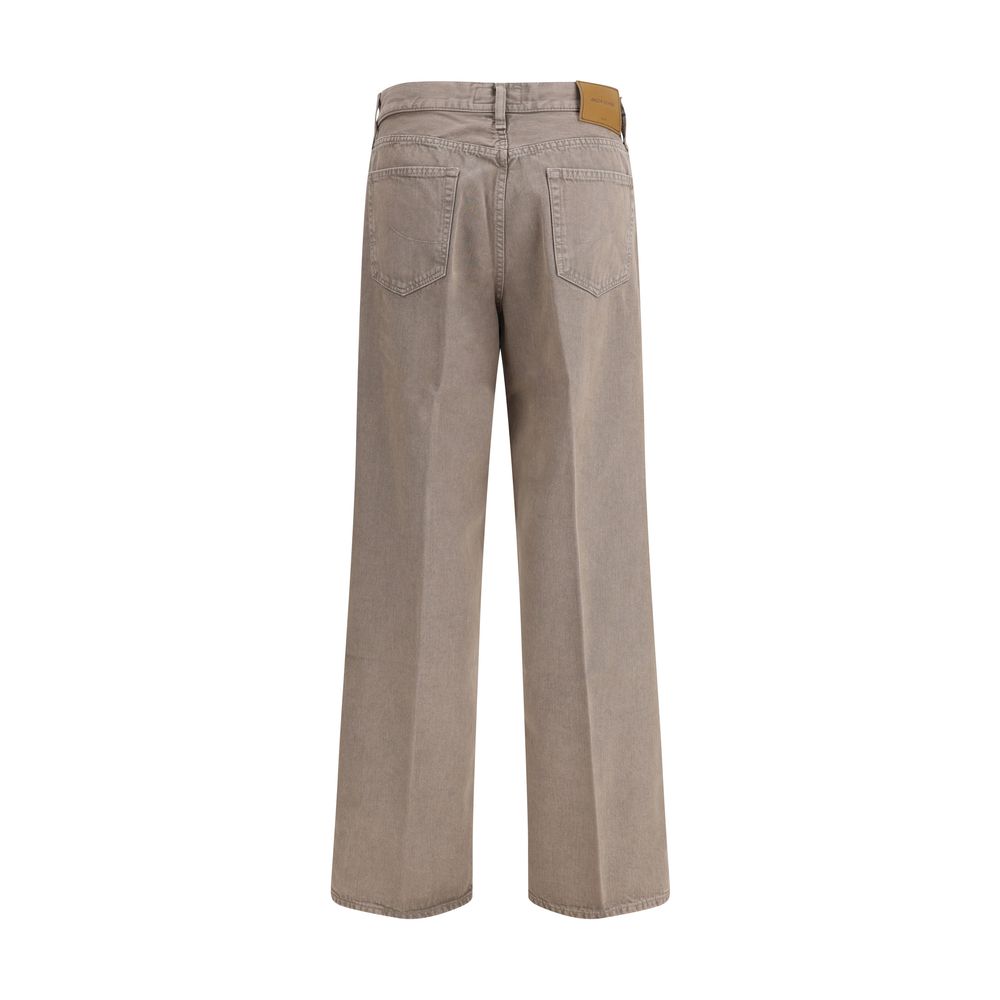 Jacob Cohen Grace Wide Leg Fit Jeans - Taupe Brown