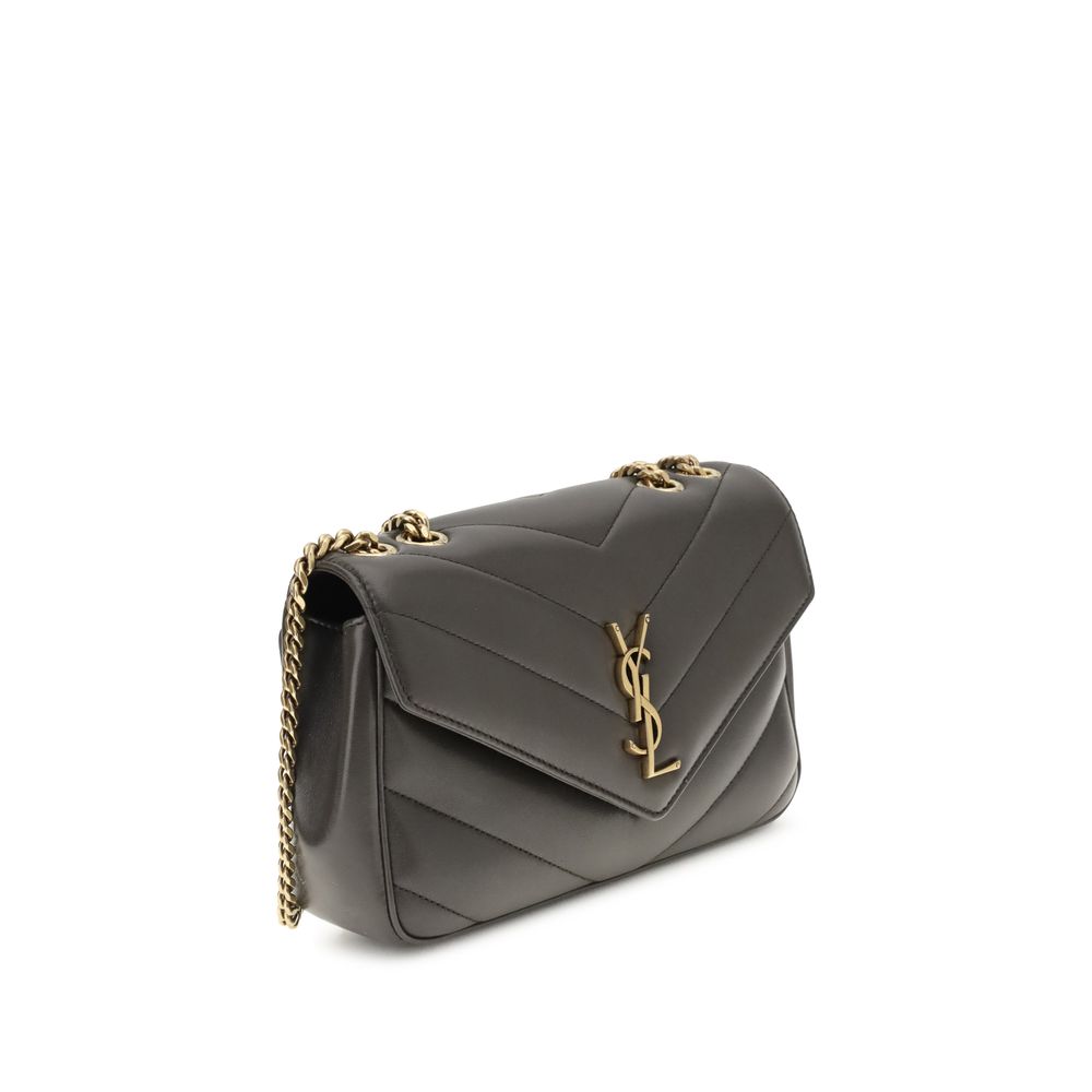 YSL Lou Lou Leather Chevron Quilted Shoulder Bag