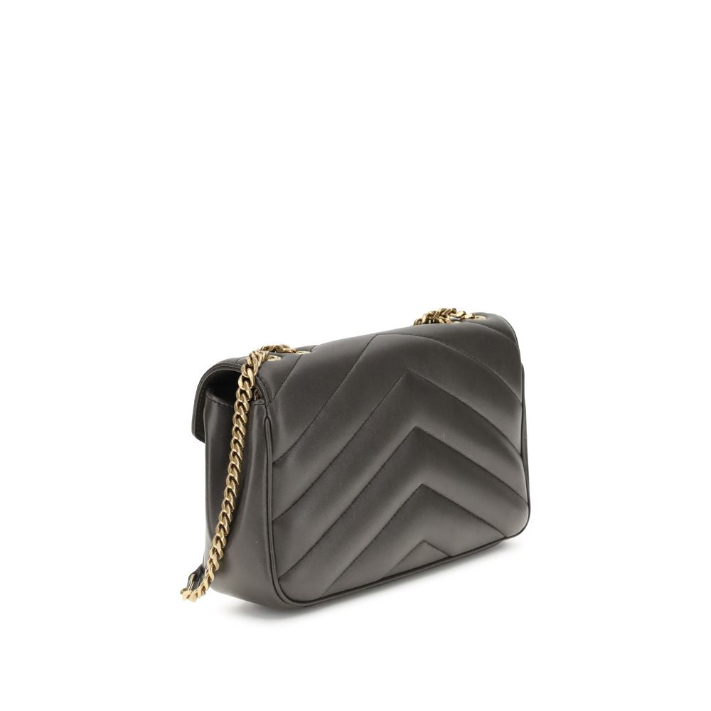 YSL Lou Lou Leather Chevron Quilted Shoulder Bag