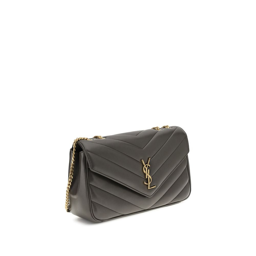 YSL Lou Lou Leather Chevron Quilted Shoulder Bag