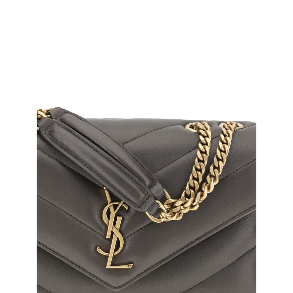 YSL Lou Lou Leather Chevron Quilted Shoulder Bag