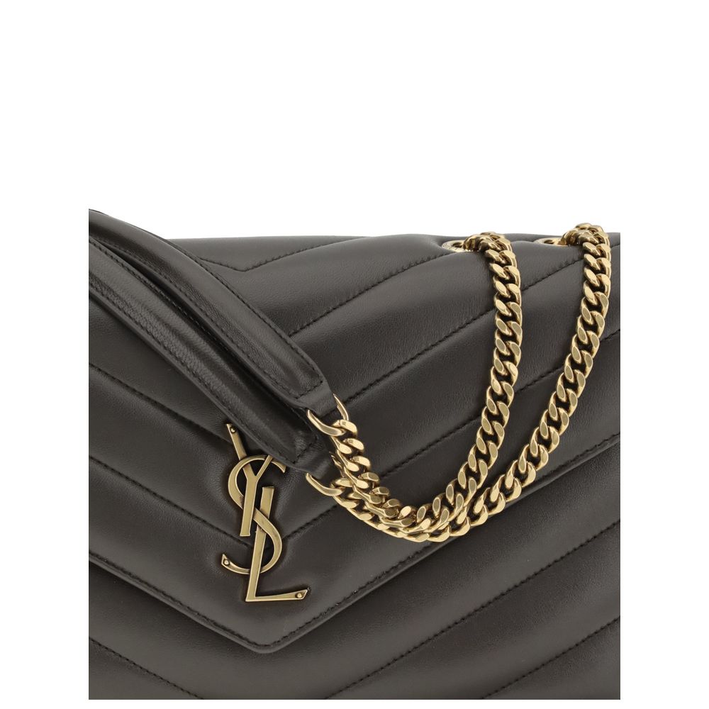 YSL Lou Lou Leather Chevron Quilted Shoulder Bag