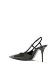 Saint Laurent Jeanne Leather Slingback Heeled Pumps