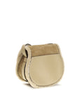Chloé Shearling Marcie Saddle Shoulder Bag