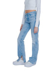 Guess Logo Flared Fit Light Wash Jeans