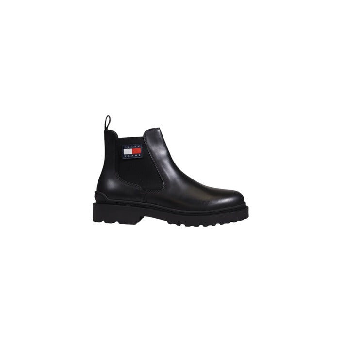 Tommy Hilfiger Logo Chelsea Genuine Leather Boots