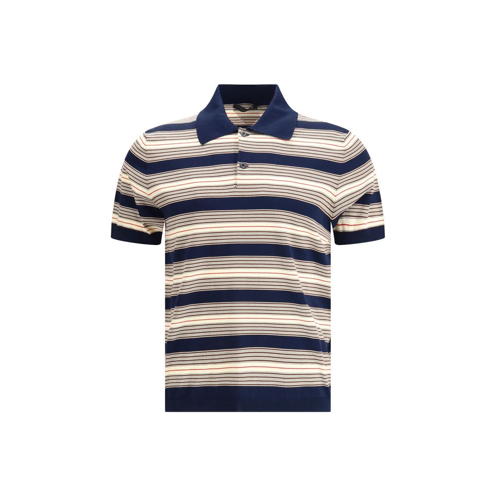 Prada Striped cotton Polo Top
