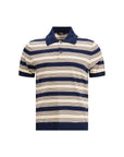 Prada Striped cotton Polo Top