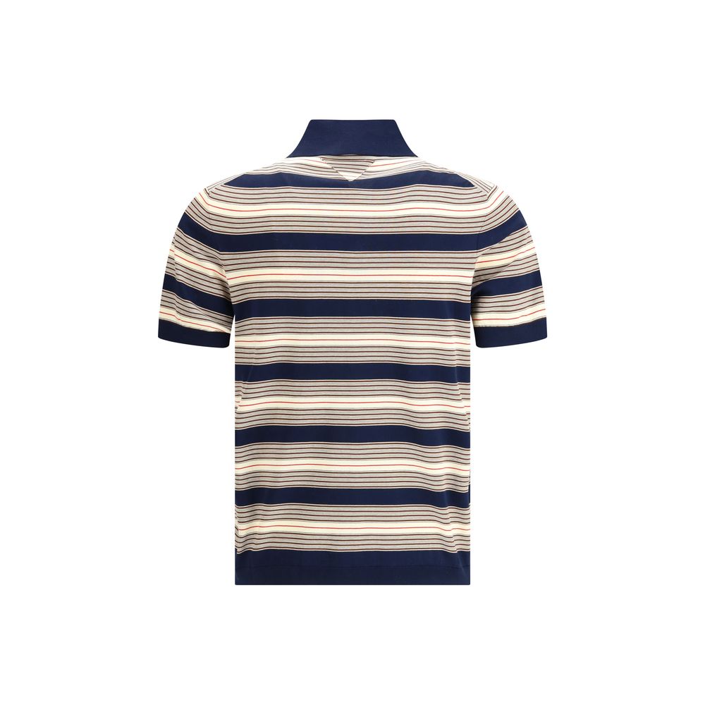 Prada Striped cotton Polo Top