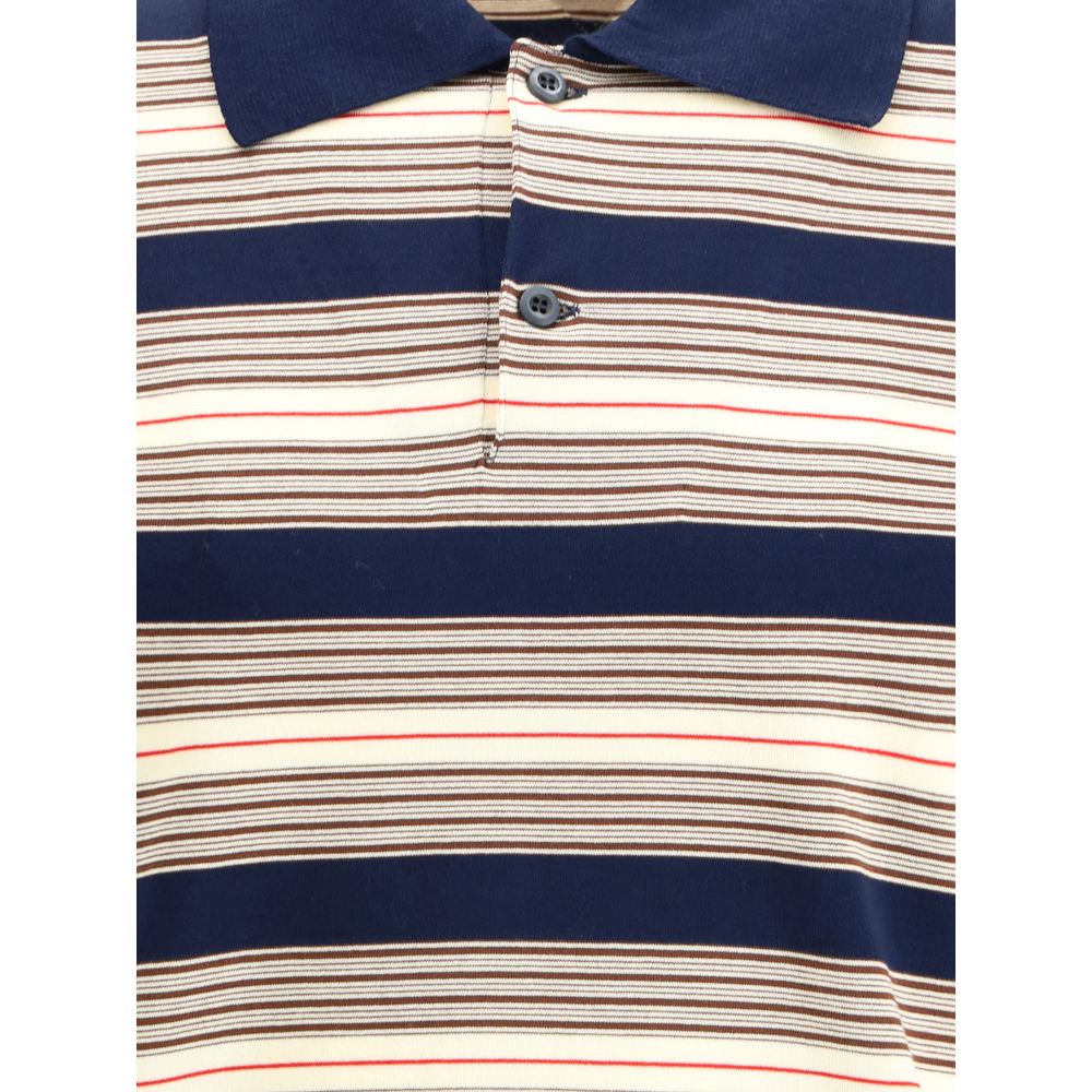 Prada Striped cotton Polo Top