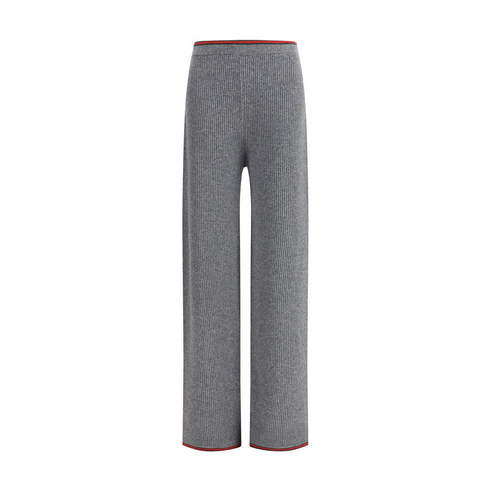 Gucci Ribbed Wool Wide Leg Pants