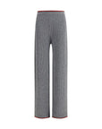 Gucci Ribbed Wool Wide Leg Pants