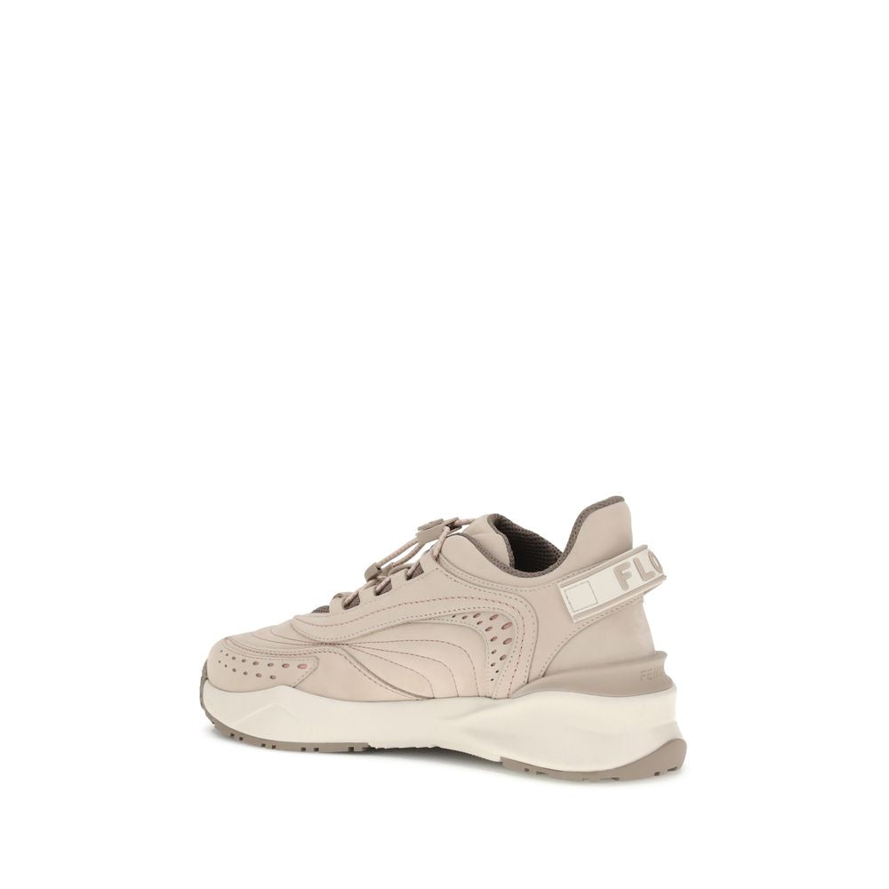 Fendi Flow Cream Low Top Sneakers