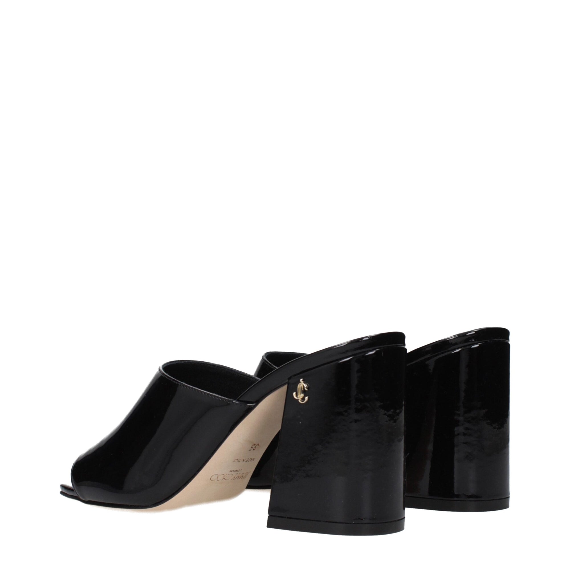 Jimmy Choo Black Leather Skyla Mules