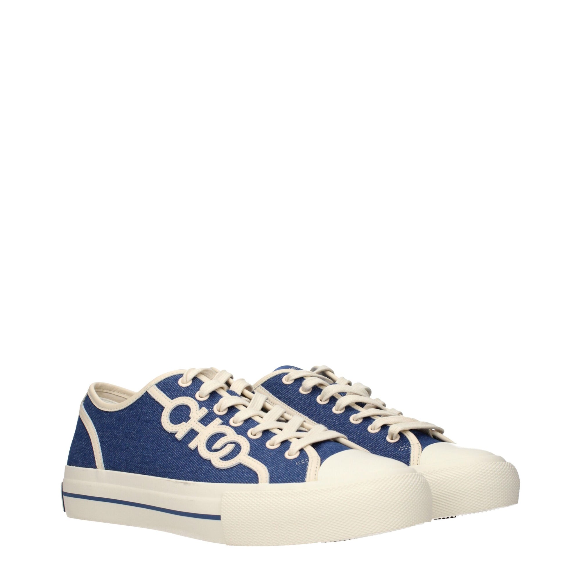 Jimmy Choo Fenix Blue Low Top Sneakers