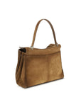 Balenciaga Camel Rodeo Medium Suede Leather Shoulder Bag