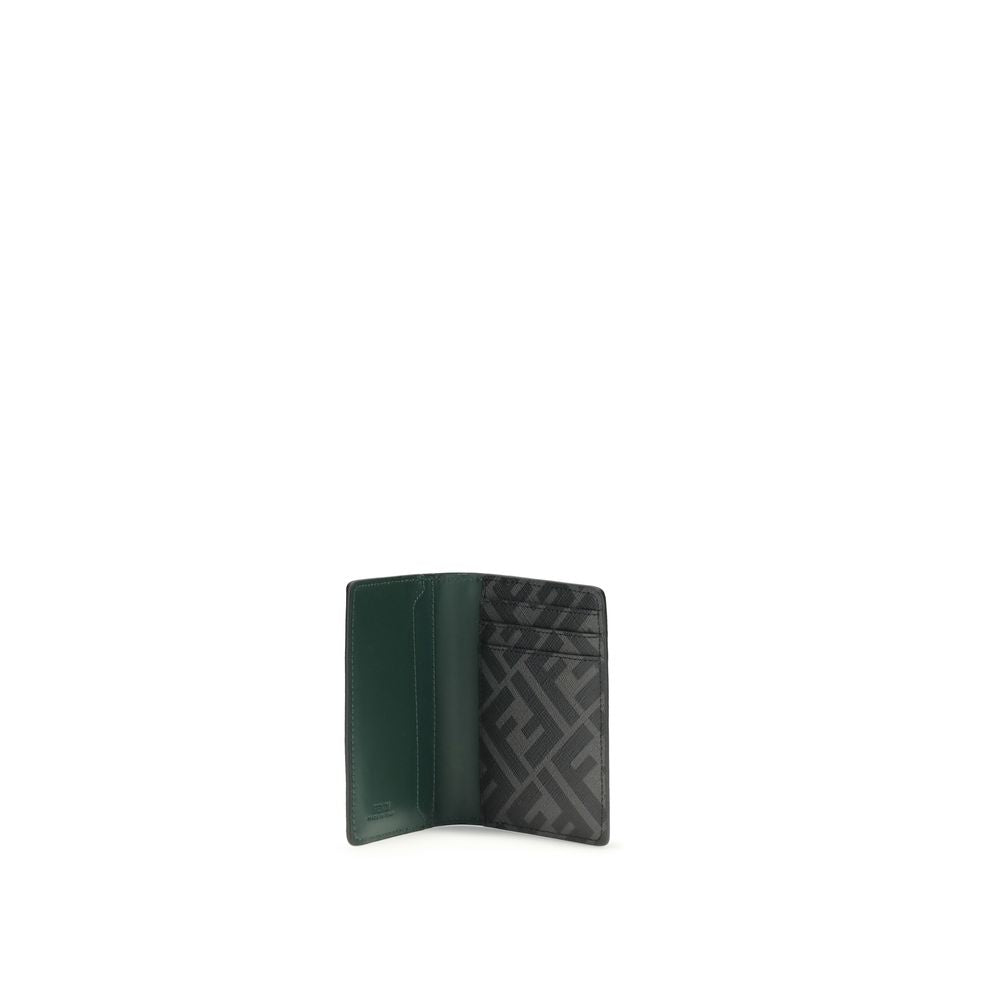Fendi FF Monogram Leather Card Holder