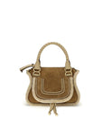 Chloé Top Handle Shearling Marcie Saddle Shoulder Bag