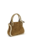 Chloé Top Handle Shearling Marcie Saddle Shoulder Bag
