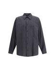 Balenciaga Wool Geo Grid Checkered Shirt