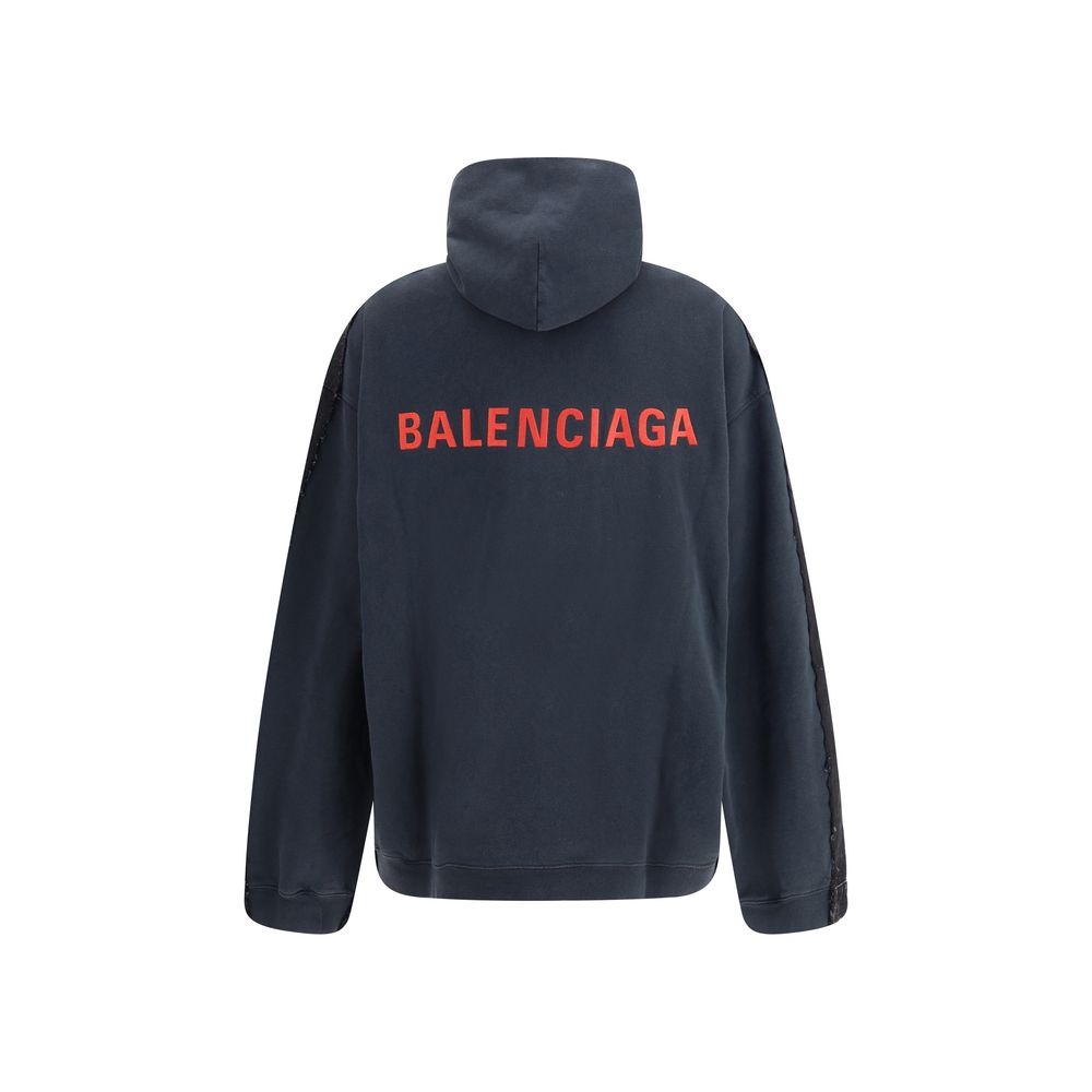 Balenciaga Black Hooded Denim Jacket