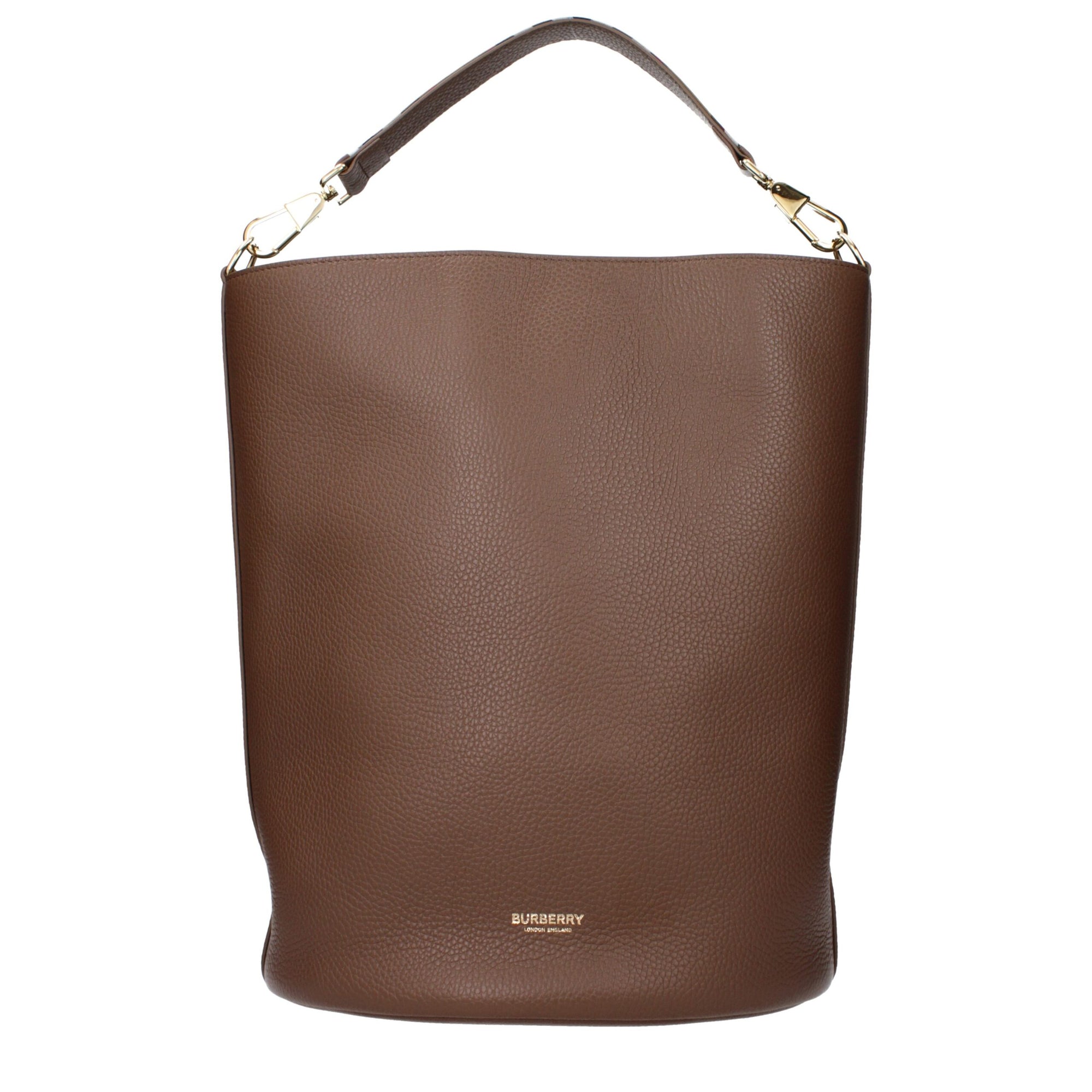 Burberry Brown Leather Bucket Handbag