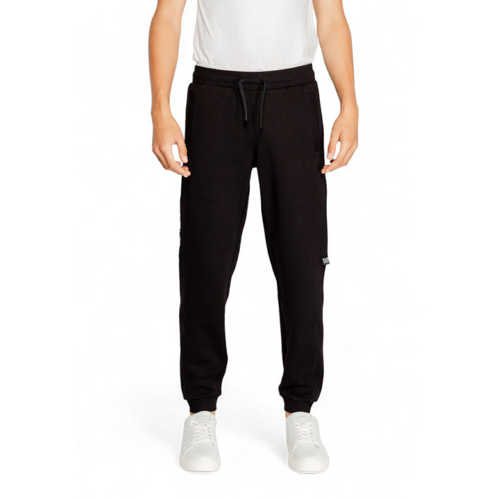 EA7 By Emporio Armani Athleisure Black Cotton Joggers