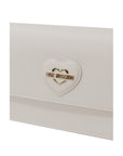 Love Moschino Logo Heart Patch Structured Vegan Leather Handbag