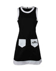 Love Moschino Logo Retro Cotton-Rich Sleeveless Midi Dress