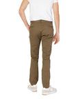 Tommy Hilfiger Jeans Logo Cotton-Rich Slim Fit Chinos - khaki green