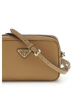 Prada Warm Beige Leather Shoulder Bag