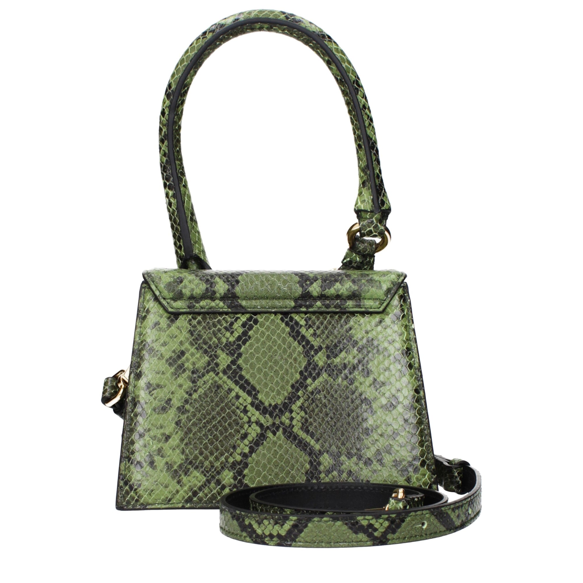 Jacquemus Green Python Embossed Medium Leather Handbag