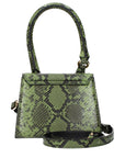 Jacquemus Green Python Embossed Medium Leather Handbag