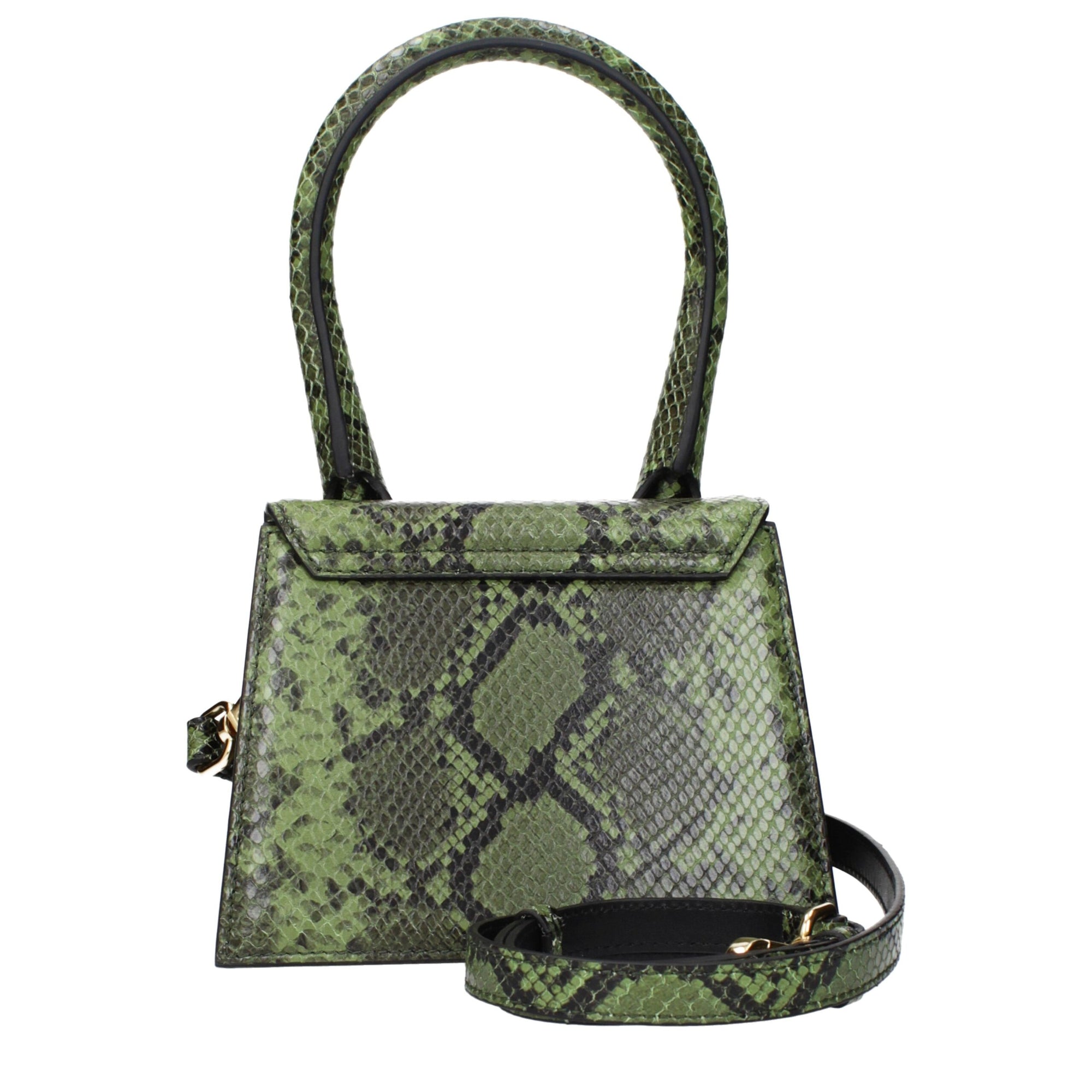 Jacquemus Green Python Embossed Leather Handbag
