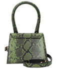 Jacquemus Green Python Embossed Leather Handbag