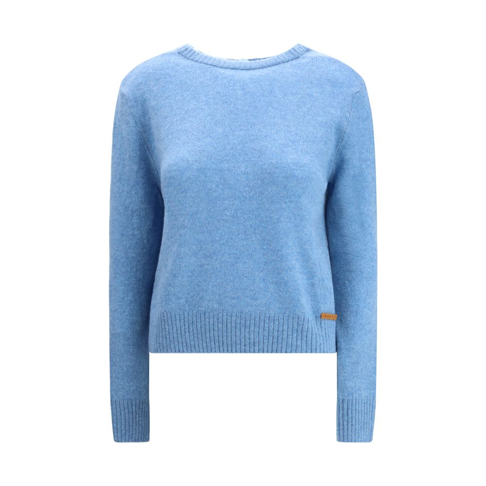 Marni Open Back Cashmere Sweater - Cerulean Blue
