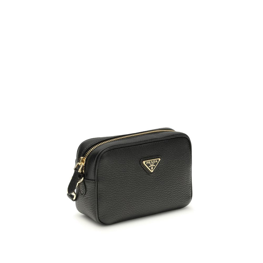 Prada Black Leather Mini Shoulder Bag
