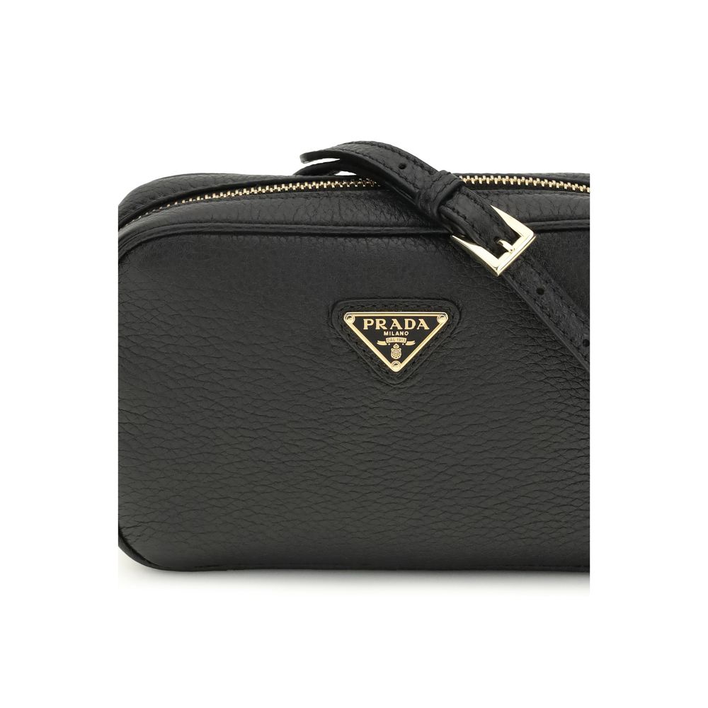 Prada Black Leather Mini Shoulder Bag
