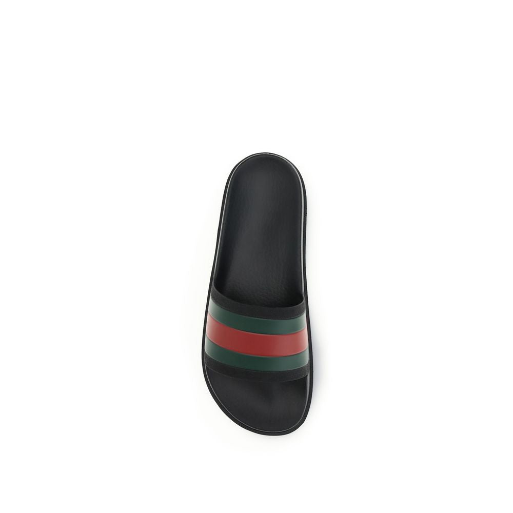 Gucci Stripe Rubber Flat Slides