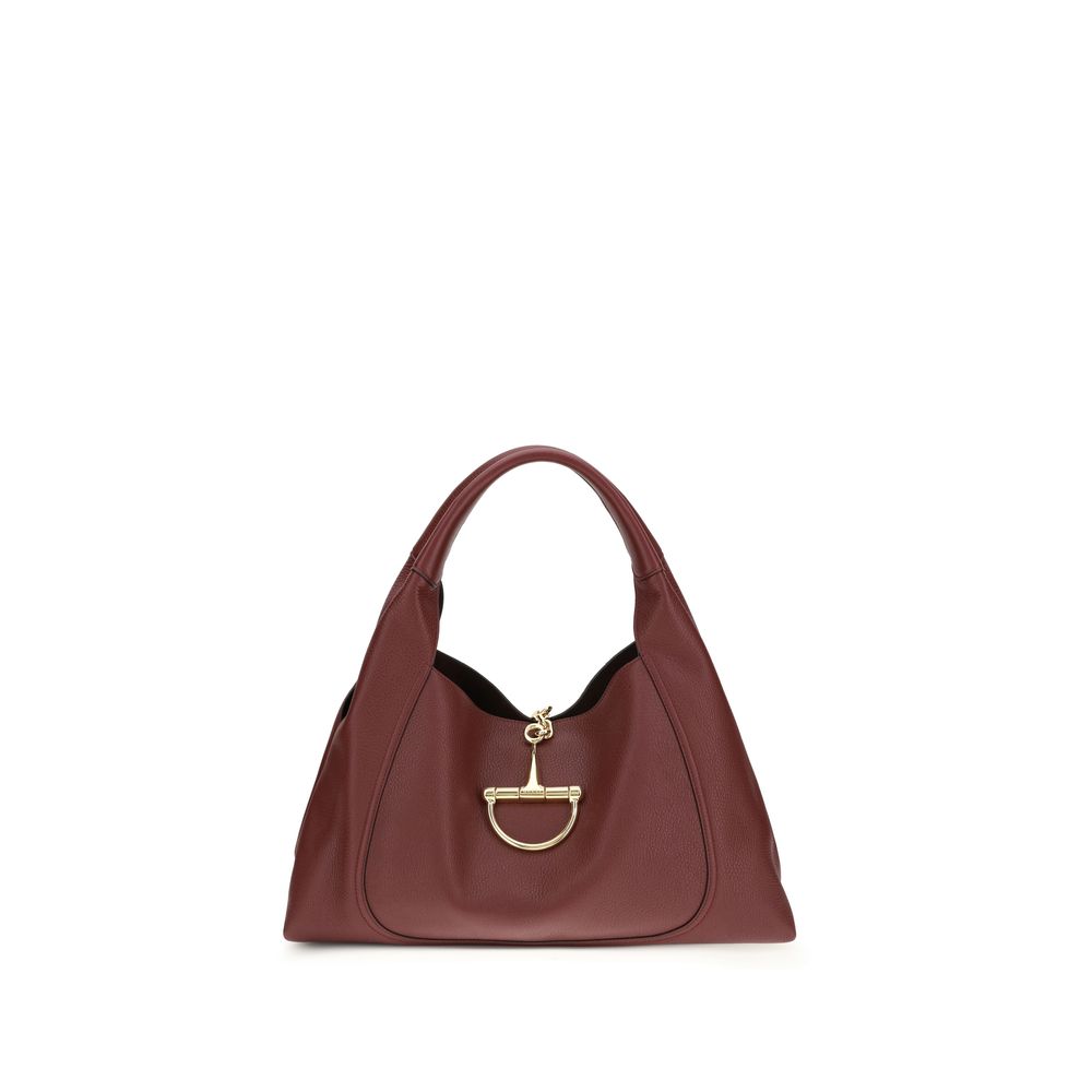 Gucci Bordeaux Softbit Leather Handbag