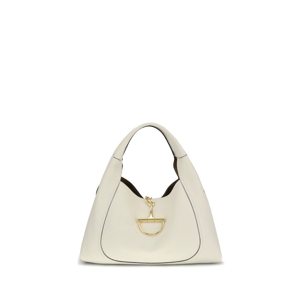 Gucci White Softbit Leather Handbag