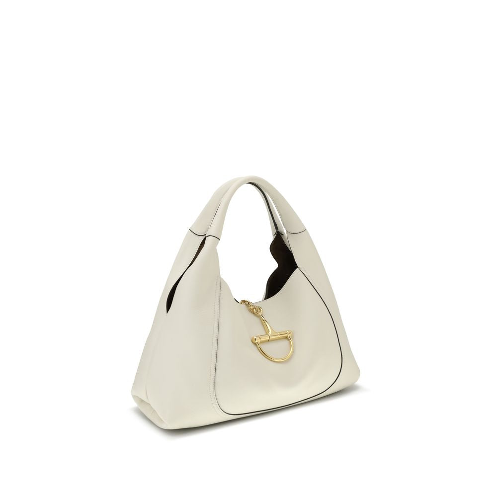 Gucci White Softbit Leather Handbag